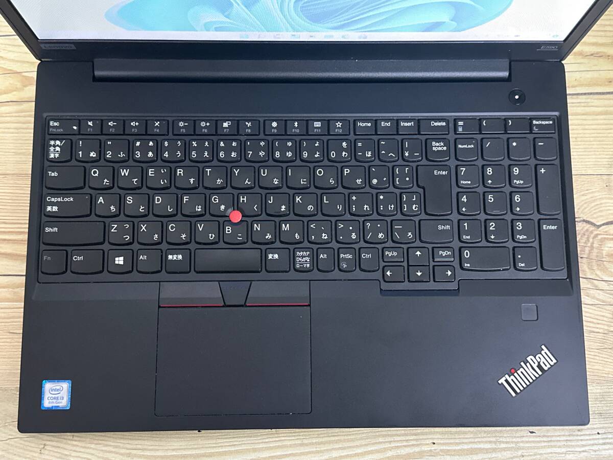 【美品♪】Lenovo ThinkPad E590[第8世代 Corei3 8145U 2.1Ghz/RAM:8GB/SSD:128GB/15.6インチ]Windows 11 動作品 _画像2