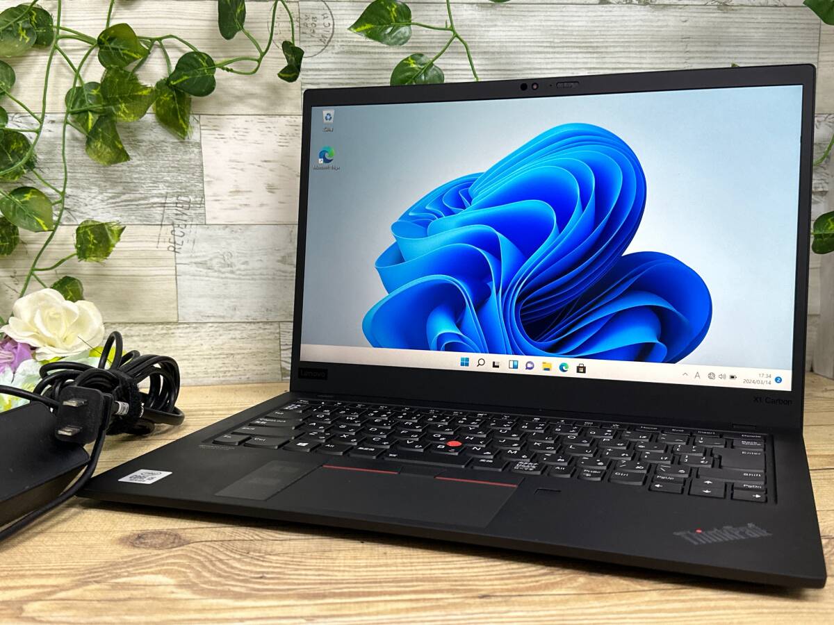 【美品♪】Lenovo ThinkPad X1 Carbon Gen8[10世代/Core i5(10210U)1.6Ghz/RAM:8GB/SSD:256GB/14インチ]Windows 11 動作品_画像1