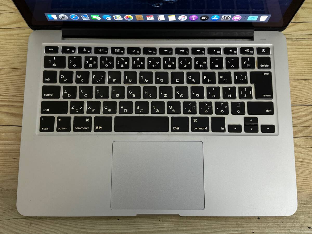 【良品♪】MacBook Pro 2013 Retina (MF839J/A)[Core i5(4288U)2.6Ghz/RAM:8GB/SSD:256GB/13.3インチ]Catalina 品 動作品_画像2