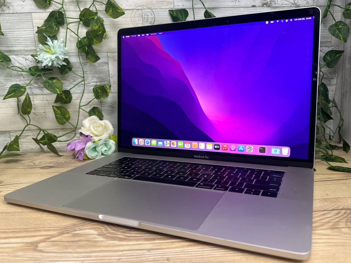 【動作OK♪】MacBook Pro 2019[Core i9 9980HK 2.4GHz/RAM:32GB/SSD:512GB/15.4インチ/タッチバー]Ventura シルバー 動作品_画像1
