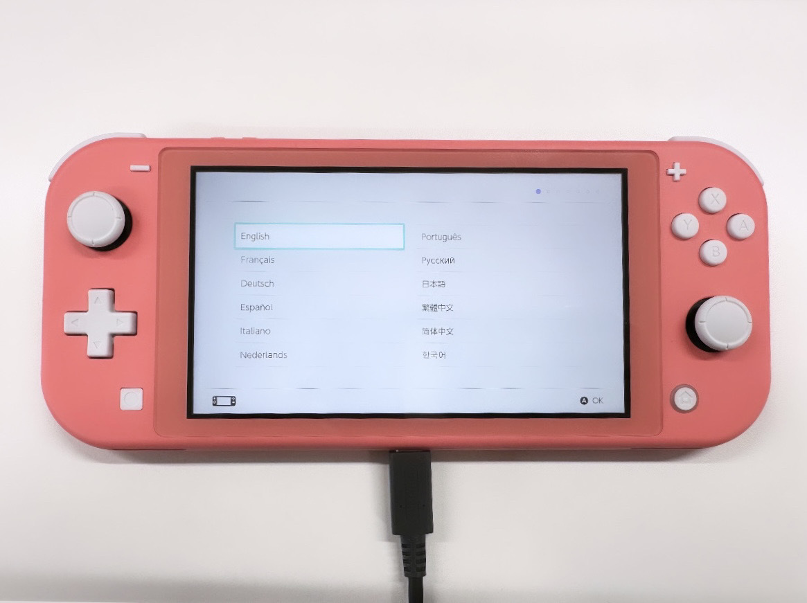 100円～◆任天堂 Nintendo Switch Lite ニンテンドースイッチライト HDH-001 コーラル ゲーム機 通電 初期化済み スイッチ 本体 / 充電器_画像10