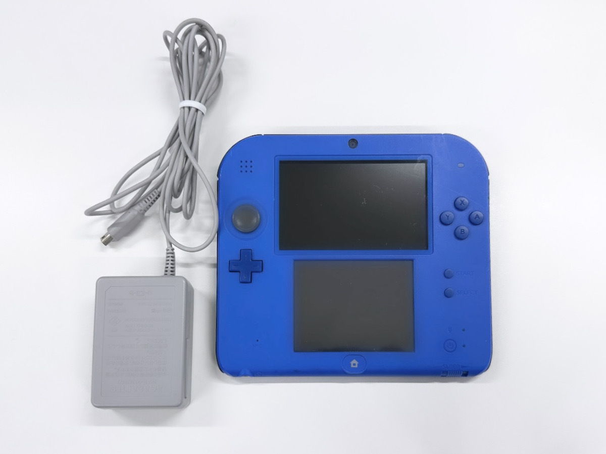 100円～★NINTENDO 任天堂 ニンテンドー 2DS 本体 ブルー ACアダプター付き FTR-001-N_画像1