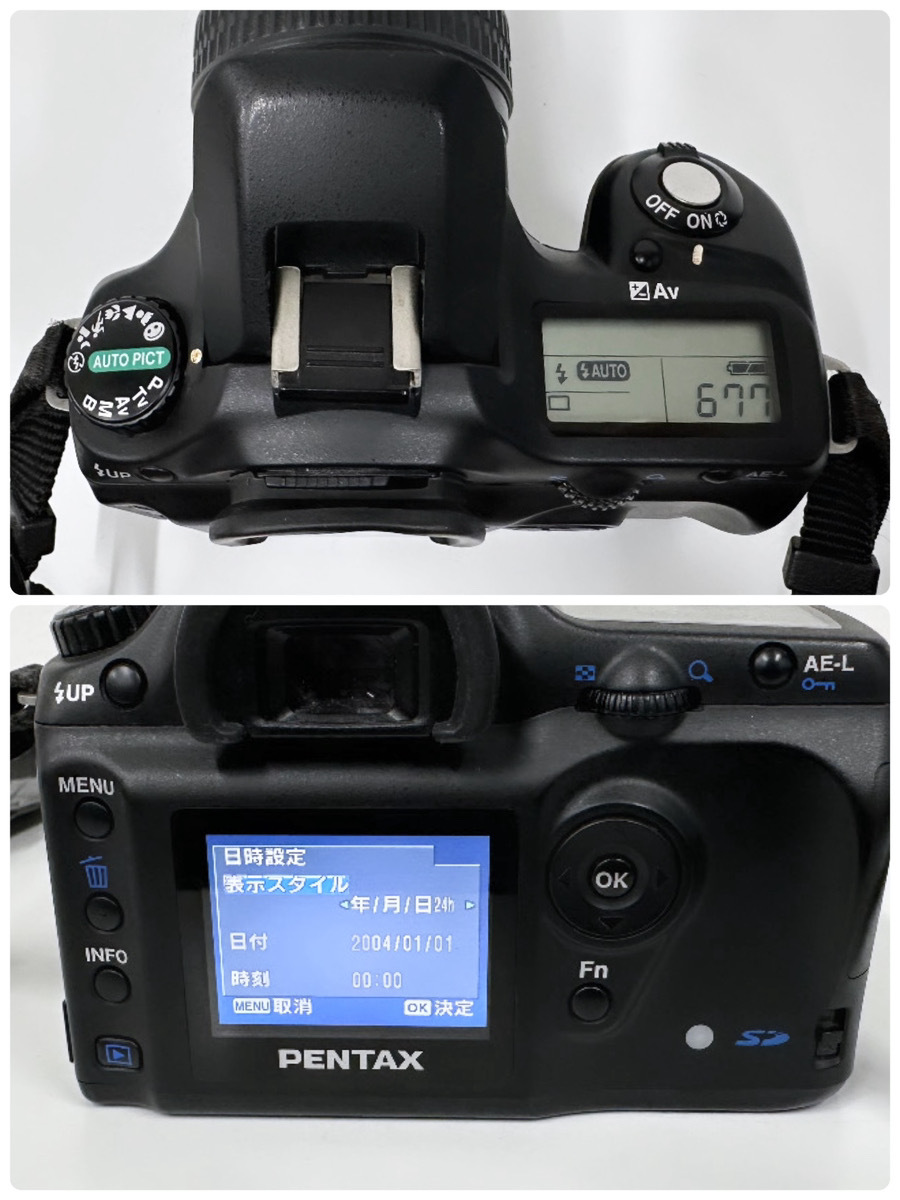 100円～◎PENTAX ペンタックス ist DS デジタル一眼レフカメラ レンズ smc PENTAX-DA ズーム 18-55mm 1:3.5-5.6 AL de デジタル一眼レフ　_画像4