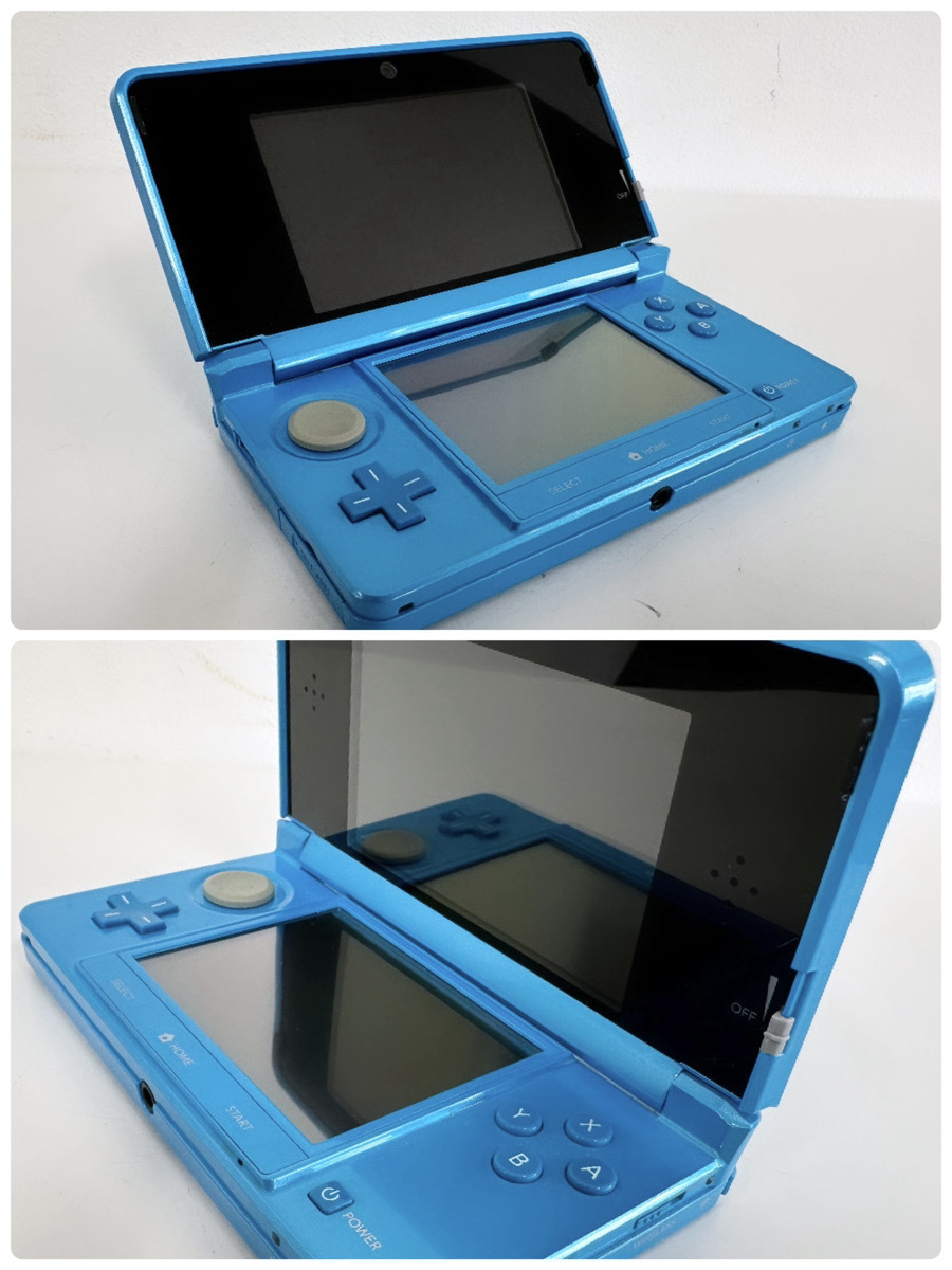 100円～◎NINTENDO ニンテンドー 任天堂 3DS CTR-001 アクアブルー 本体＋ソフト４点セット 3DSソフト 拡張スライドパッド ACアダプター_画像7