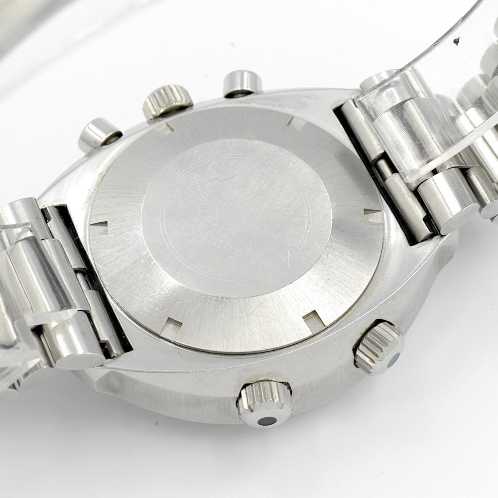 【T 同梱不可】オメガ フライトマスター クロノグラフ 手巻き メンズ腕時計 シルバー_画像7