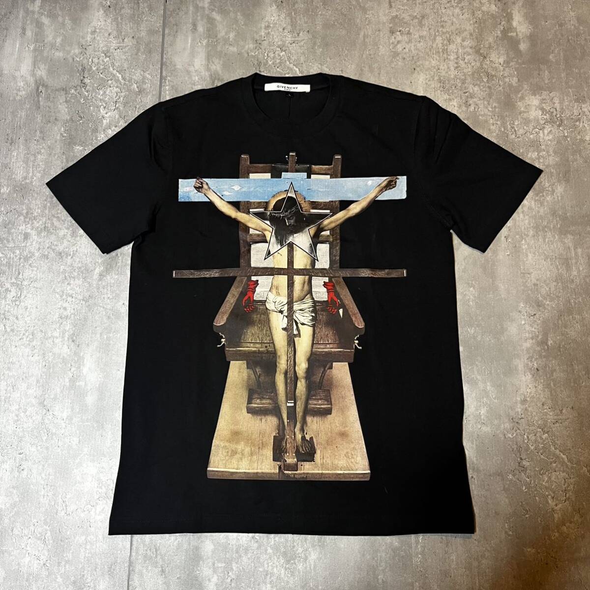 Givenchy キリストPrinted Cotton-Jersey T-Shirt_画像1