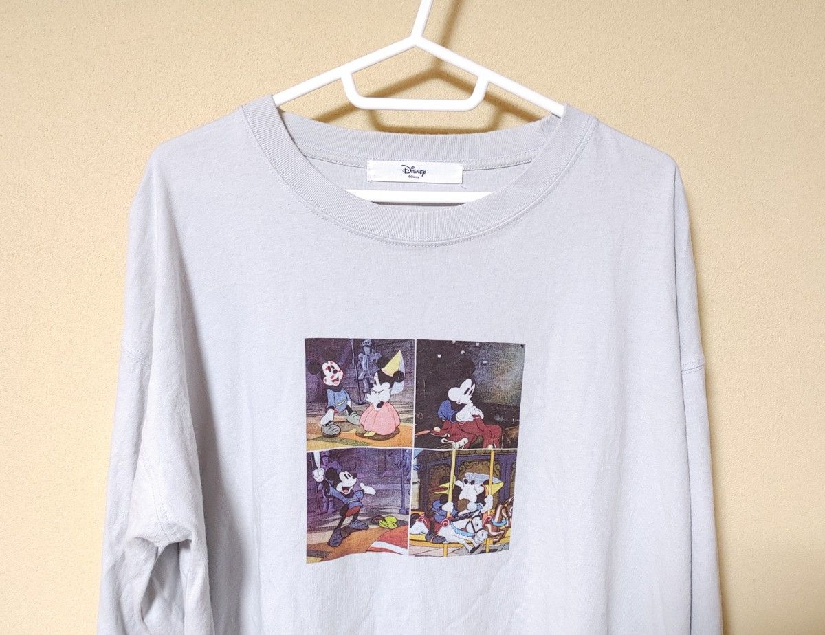 Disney＊Tシャツ・長袖・サイズＦ＊プリント・トップス・レディース＊美濃屋・春服