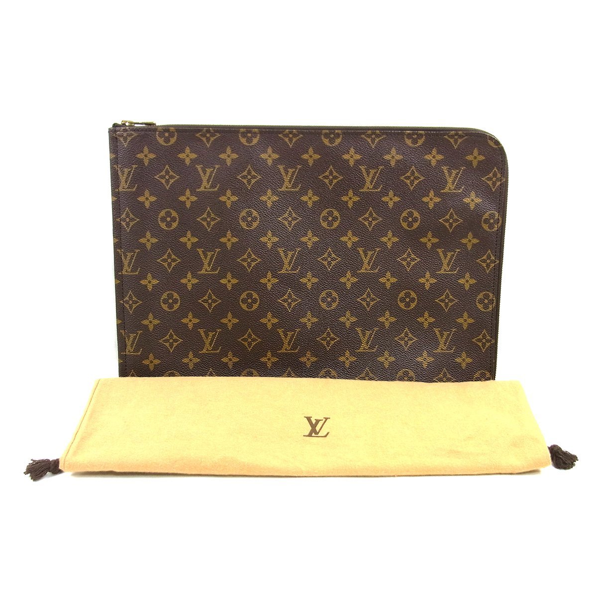 美品 ヴィトン ポッシュドキュマン M53400 クラッチバッグ モノグラム Louis Vuitton 〓の画像8