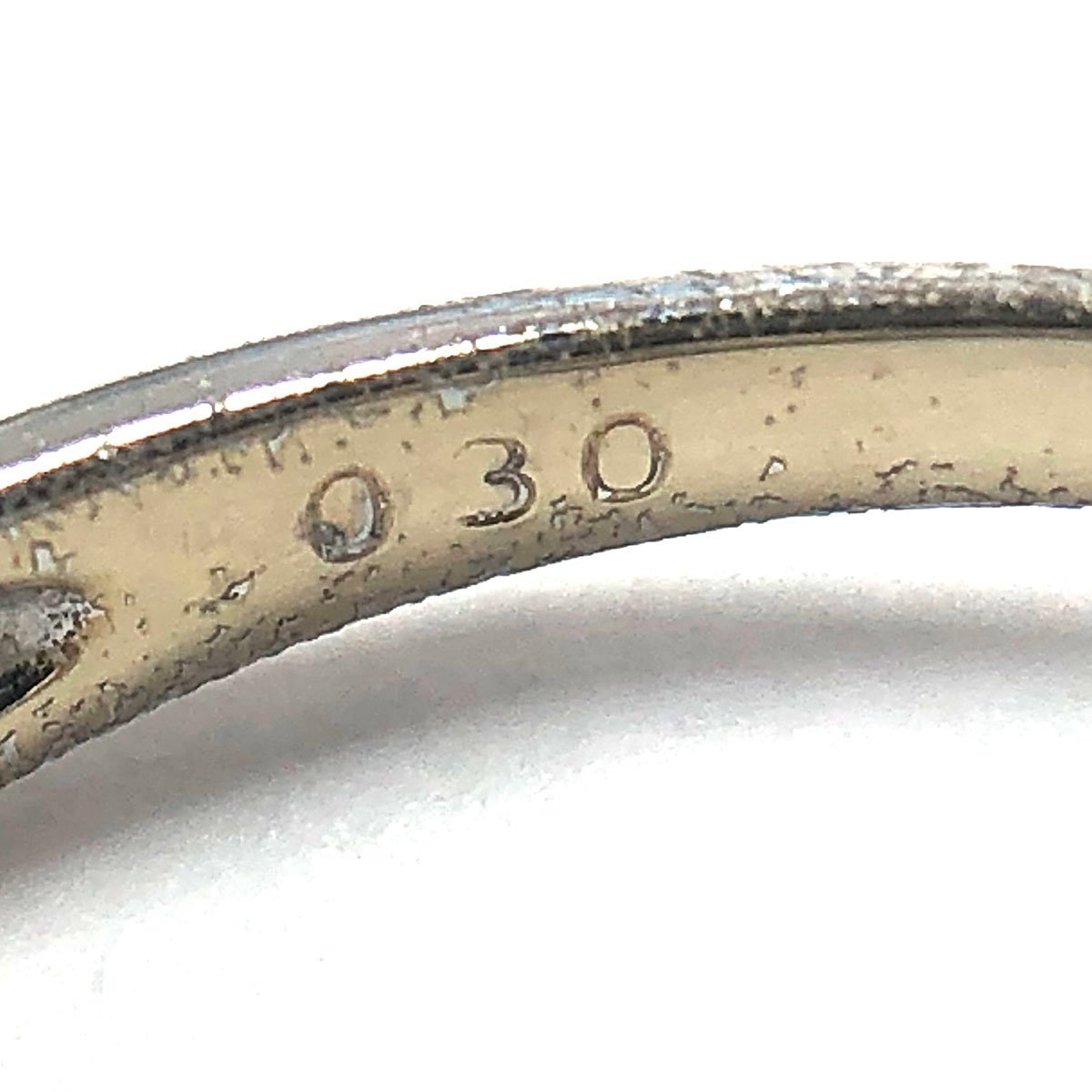 K18WG ダイヤ リング 指輪 D0.30ct 約1.6g 約12.5号 最大内径17.75mm 超音波洗浄済み 中古品 ＋_画像7