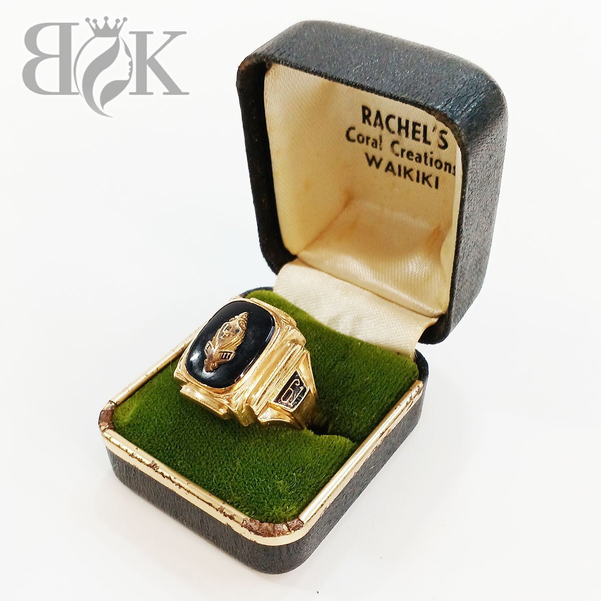 10Karat カレッジリング 1961 指輪 総重量約10.3g ゴールド アクセサリー 超音波洗浄済み 貴金属 中古 ★