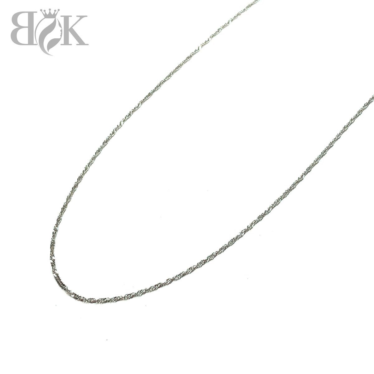 K18WG ネックレス 約1.2ｇ 約49.5ｃｍ 幅 約0.7mm YG ＋