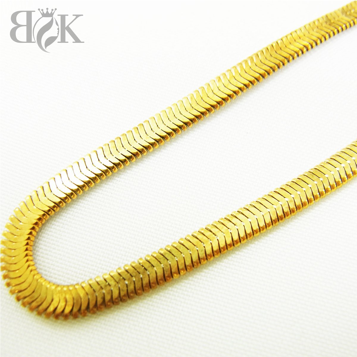 K18 スネークチェーン ネックレス リバーシブル 約10.0ｇ 全長：約41.5cm 幅：約3.5mm ゴールド ■
