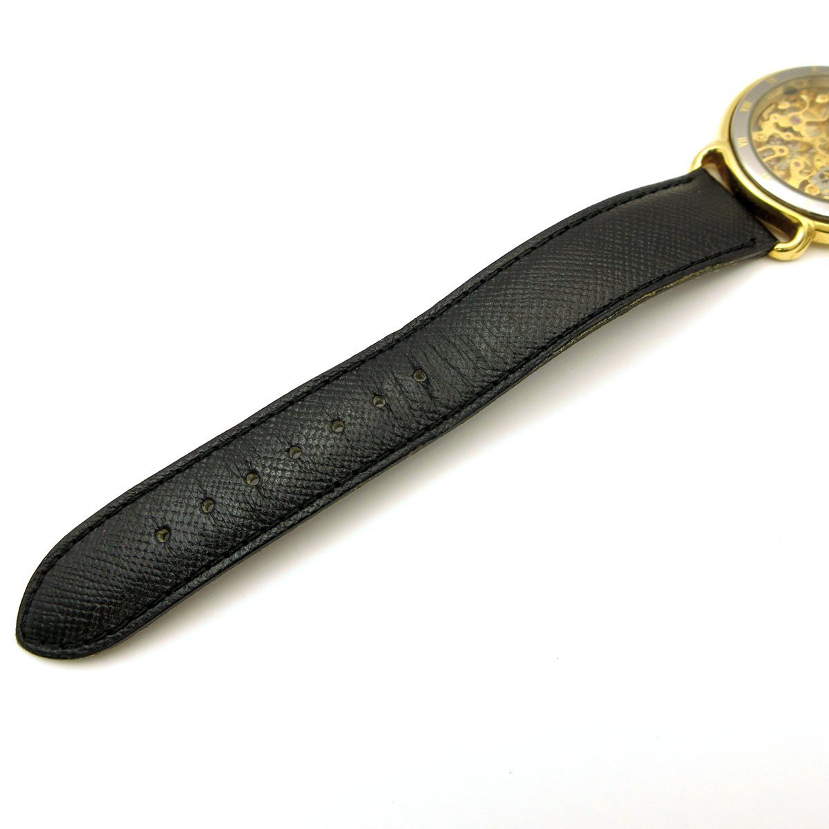 bfela- skeleton men's wristwatch hand winding 7001-502 Gold × gray BUCHERER *