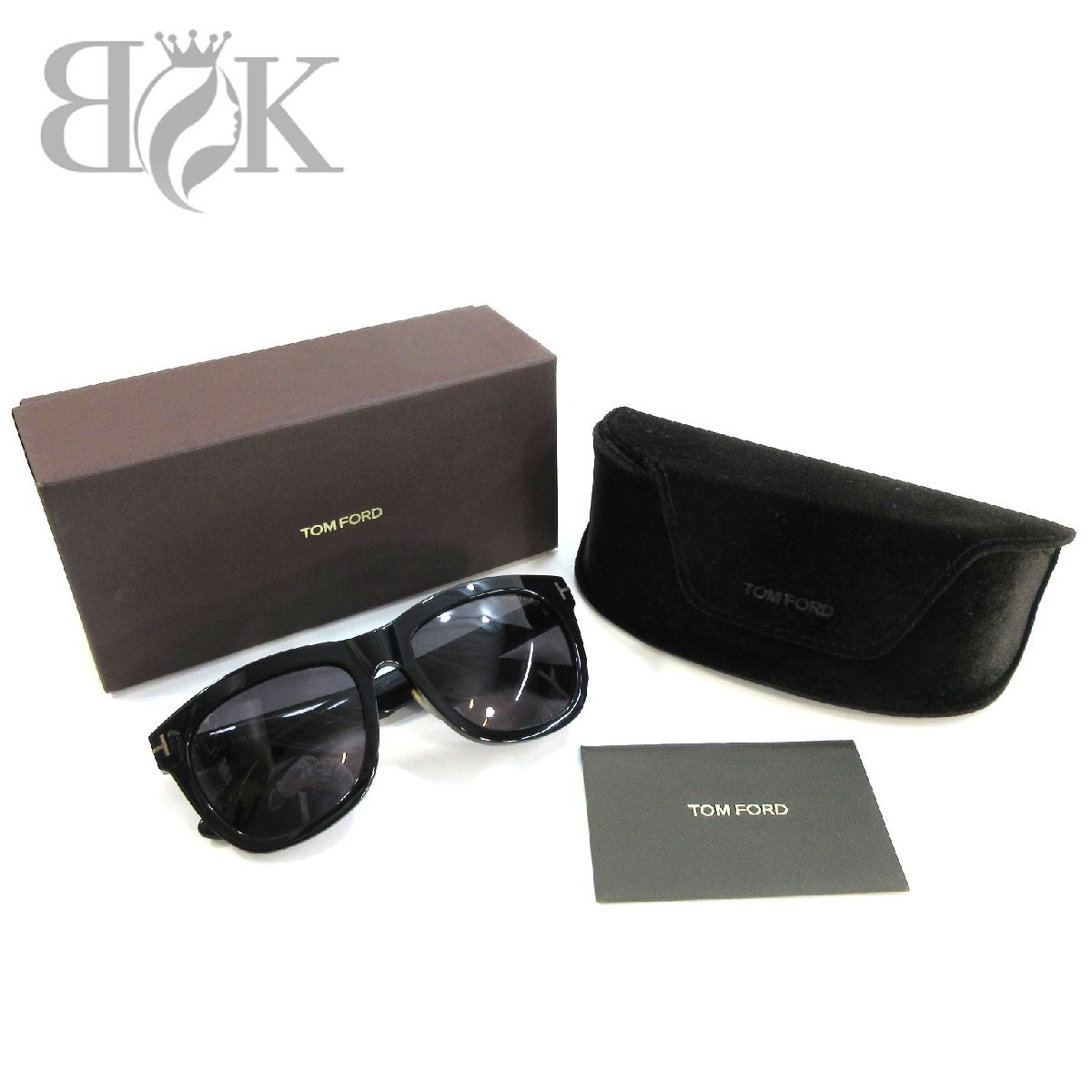 トムフォード サングラス TF9355 01A 56□19 145*3 メンズ ケース付き TOM FORD 中古 ★_画像1