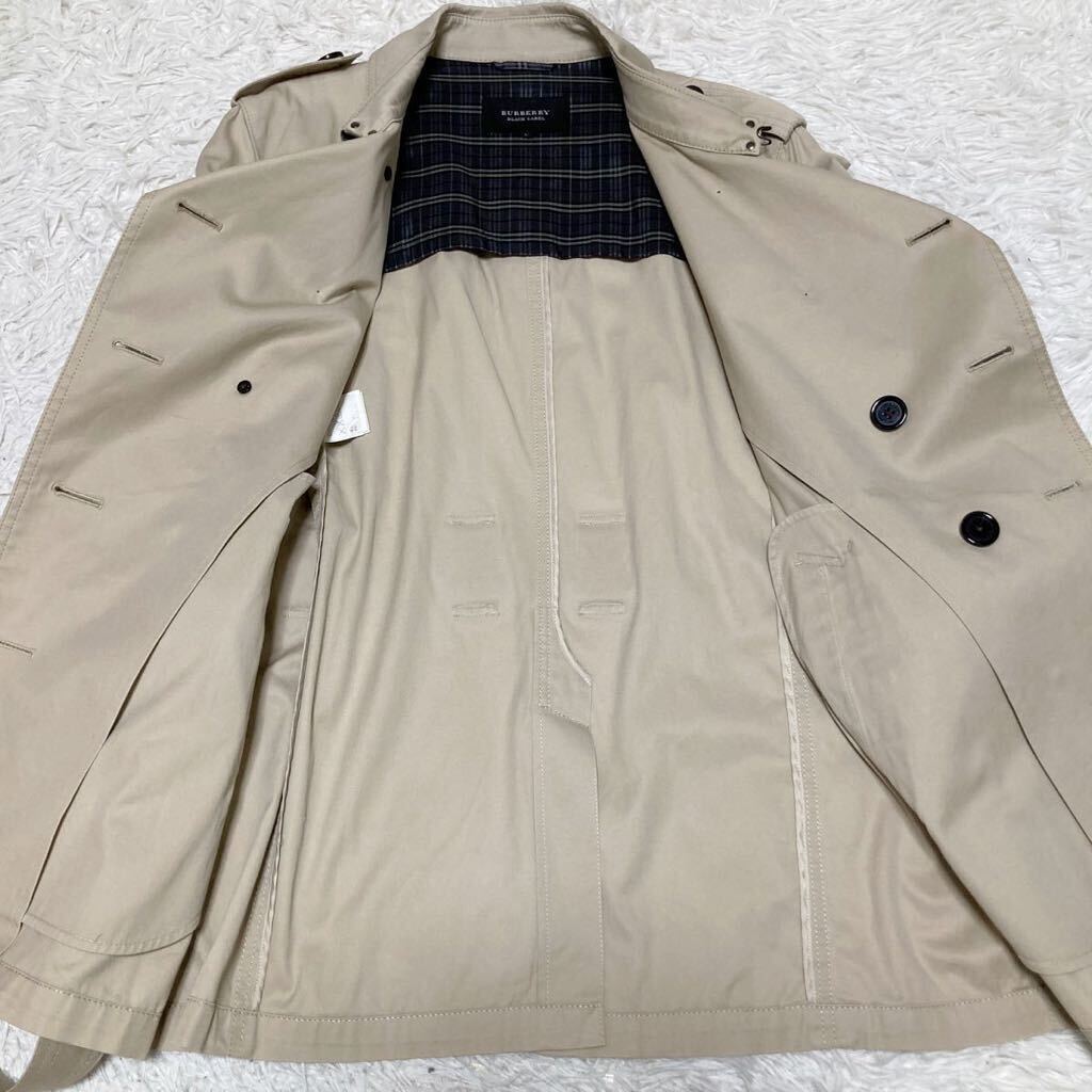 1円　バーバリーブラックレーベル　BURBERRY BLACK LABEL トレンチコート ベージュ ベルト メンズ　サイズL アウター ノヴァチェック　三陽_画像3