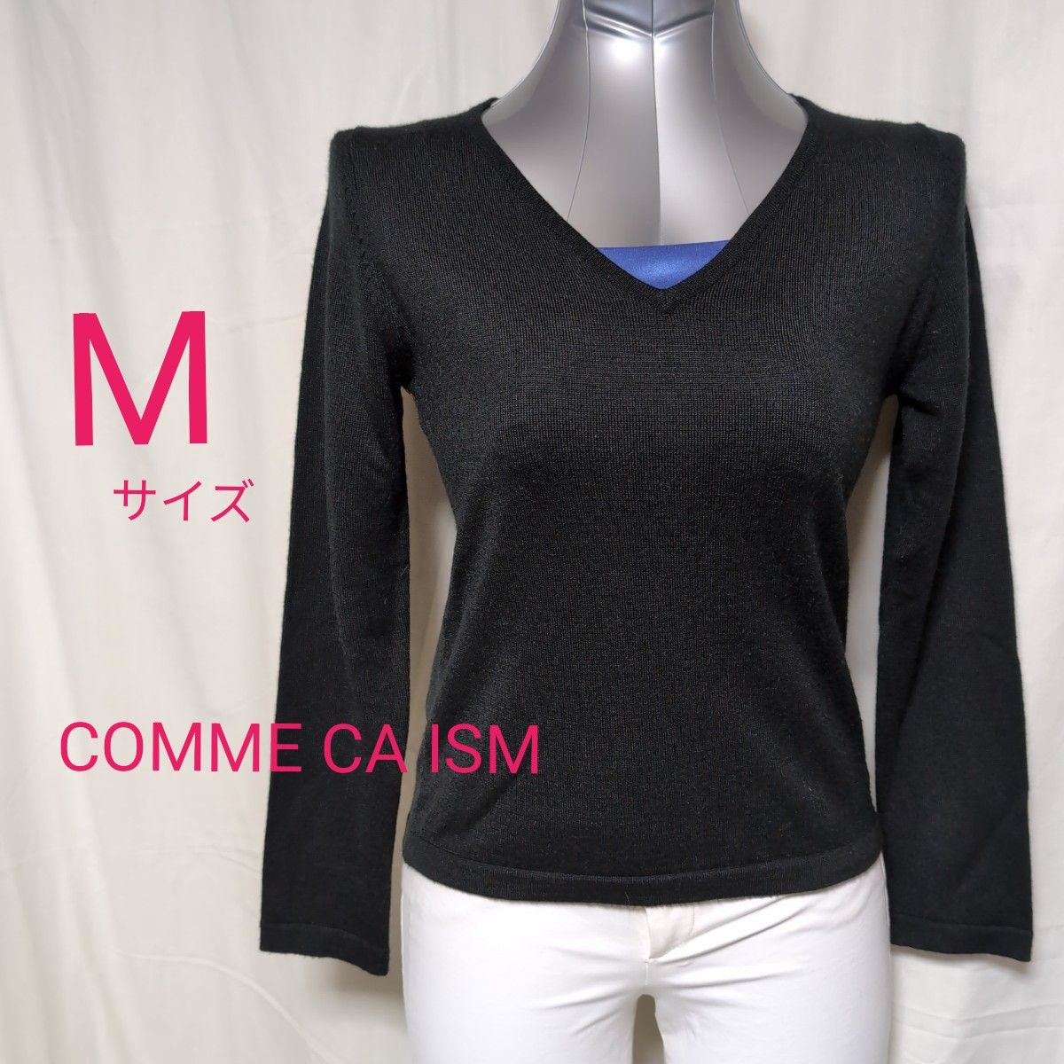 COMME CA ISM　コムサイズム　トップス　ニット　黒　Мサイズ