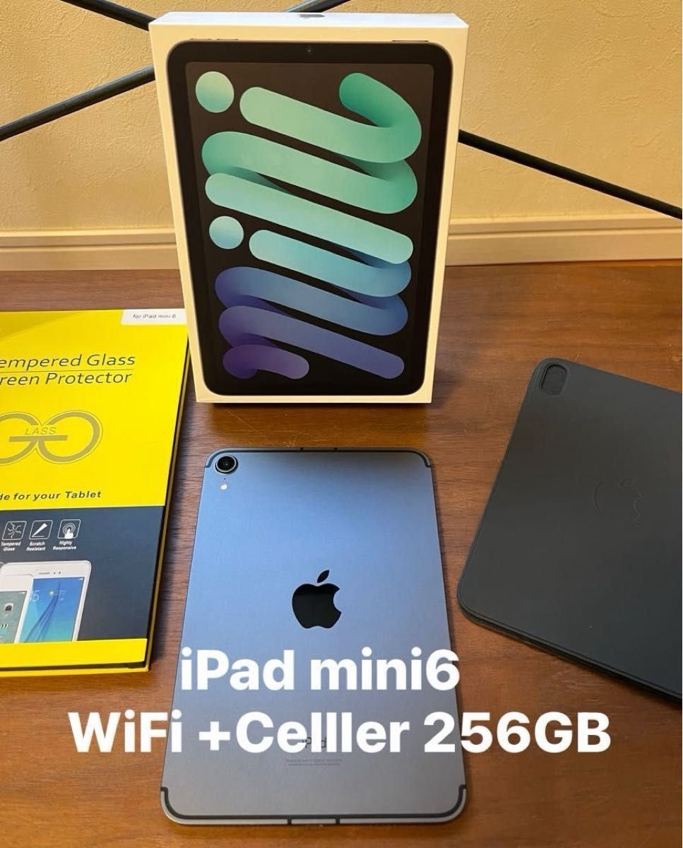 iPad  mini第6世代　WiFi + Cellular 256GB  スペースグレイ Smart Folio,フィルム付属