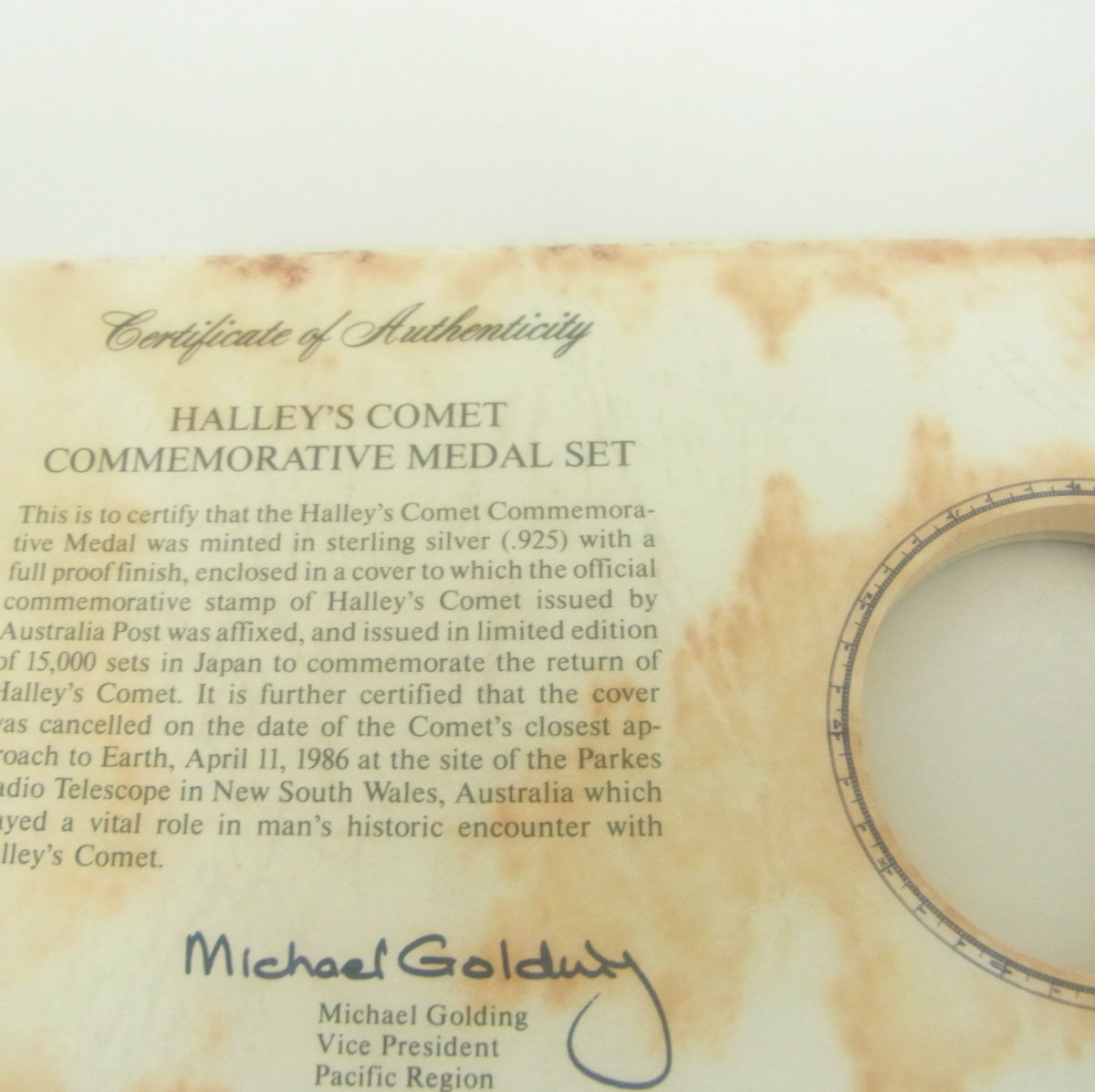 Halley\'s Comet Commemorative Medal Set memory medal set silver silver 925 Hare -. star 