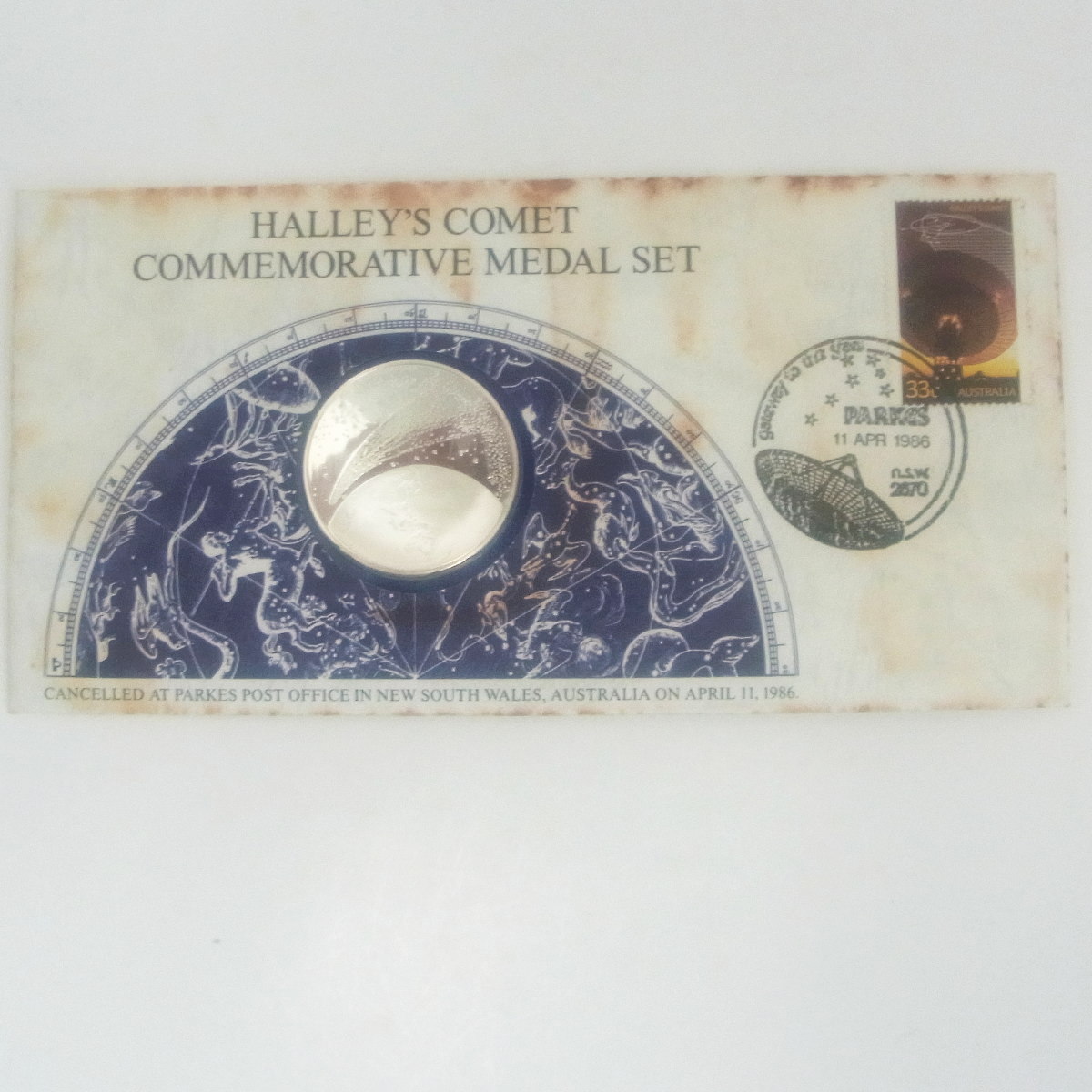 Halley\'s Comet Commemorative Medal Set memory medal set silver silver 925 Hare -. star 