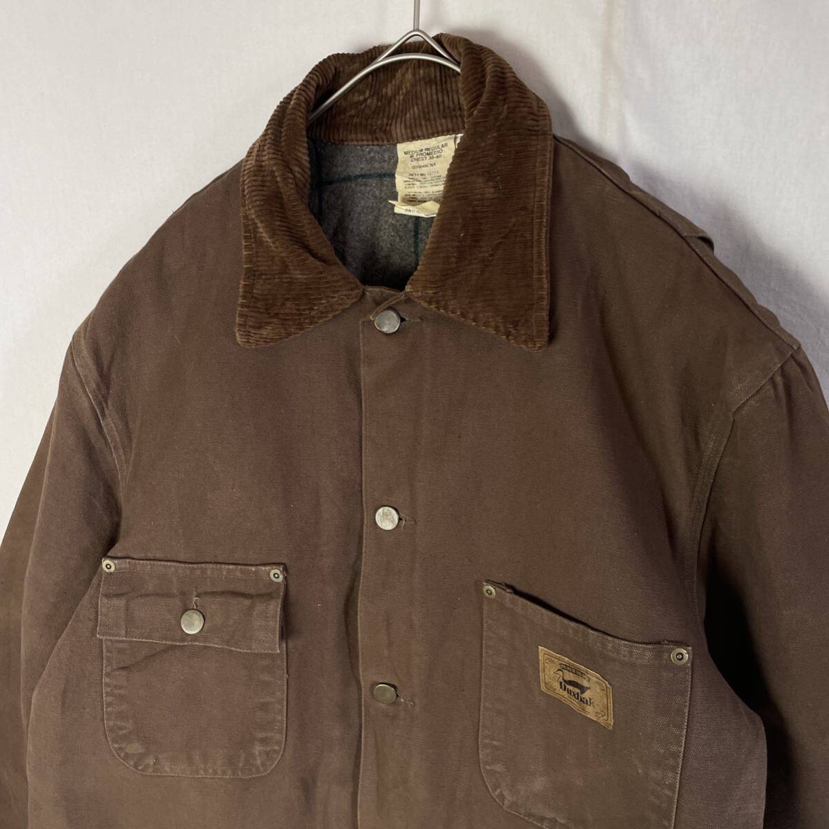 Duxbak ダックワークジャケット 古着  M-Rサイズ ブラウン WORKWEAR ブランケットライナー カバーオールの画像2