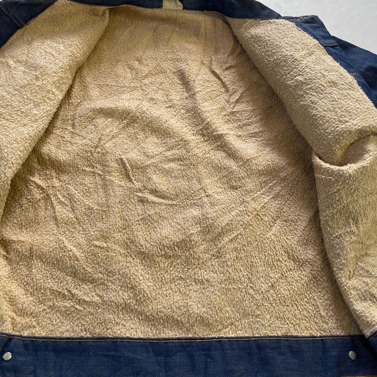 レッドキャップ アメリカ製 デニムジャケット 古着 L-Rサイズ ジージャン ヴィンテージ 裏地付きの画像9