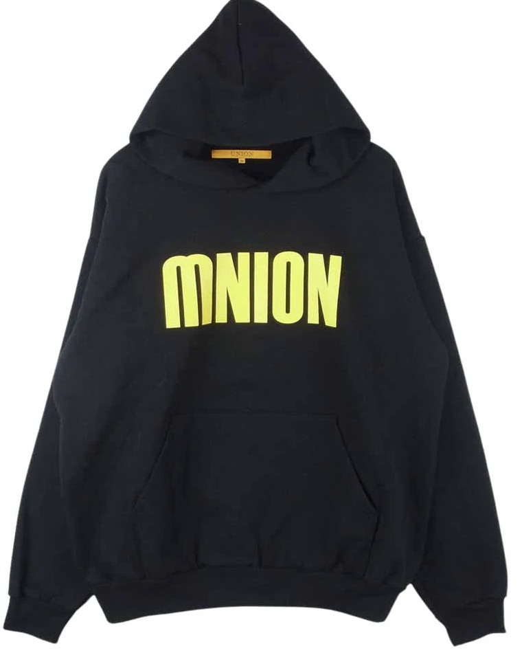 ユニオン × MIN-NANO UNION TOKYO 3th MNION HOODIE フード パーカー ブラック　ミンナノ