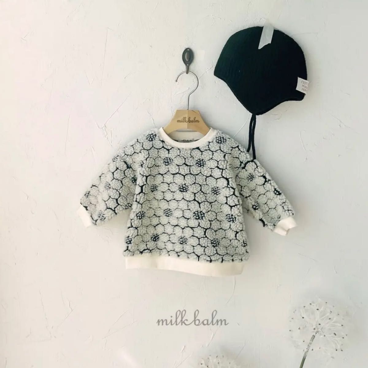 韓国子供服 milkbalm ボアトップス XL