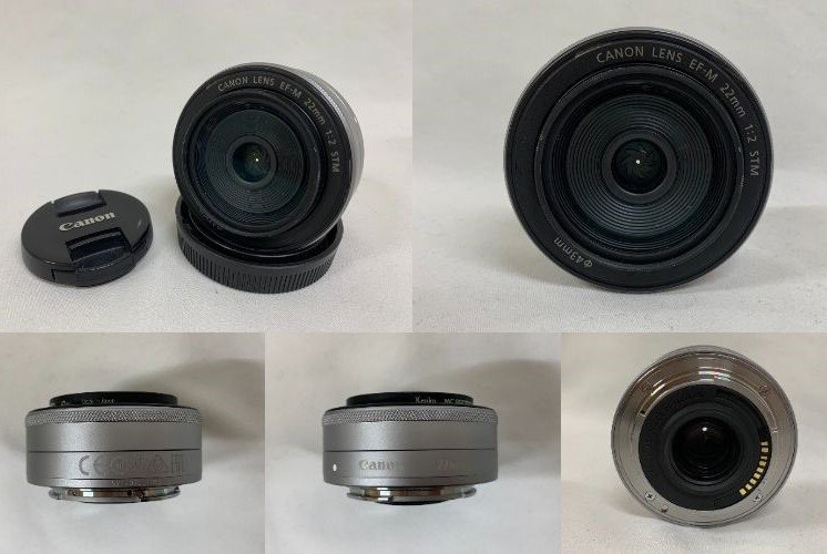 Canon キヤノン デジタル一眼レフカメラ EOS KissM ボディ/EF-M 55-200ｍｍ 1:4.5-6.3ほか レンズ3点セット 動作未確認_画像7