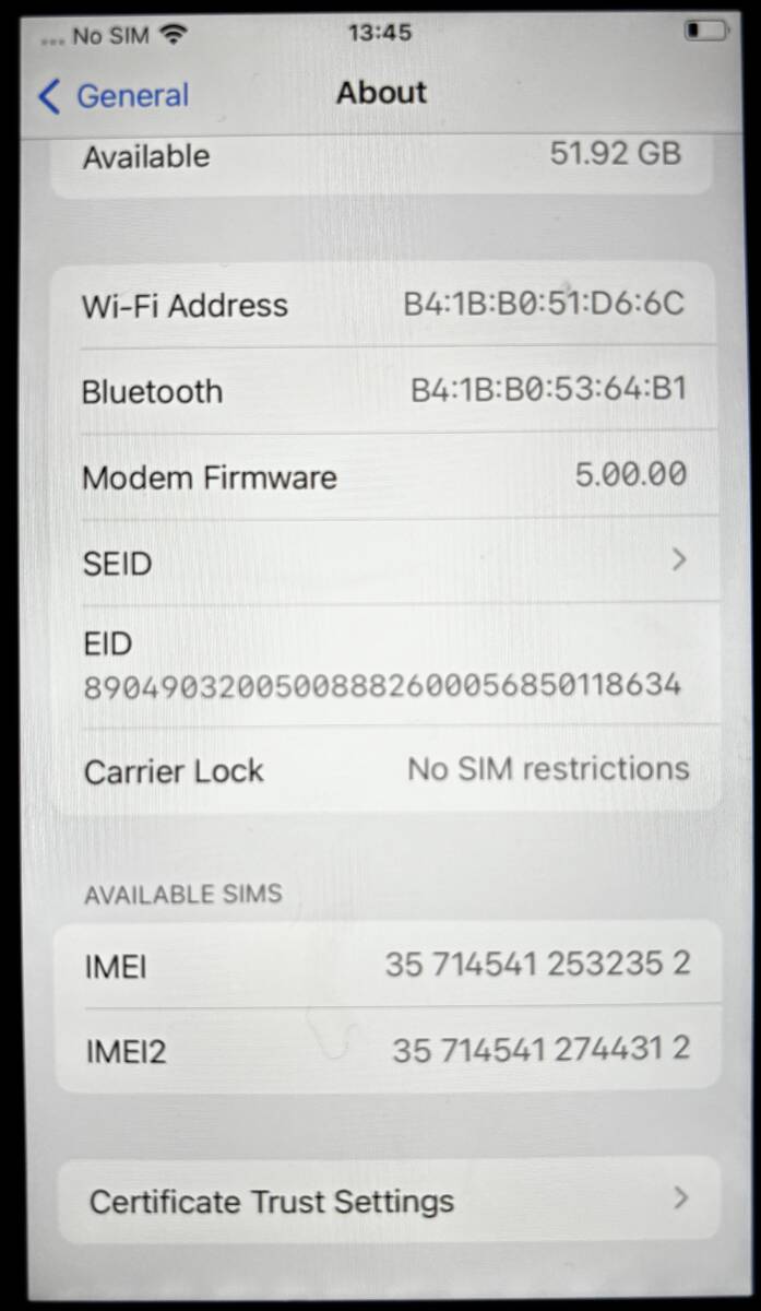  iPhone SE 第3世代 64GB 赤 SIMフリー の画像4