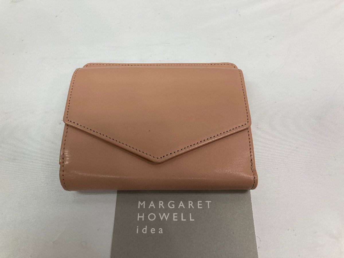 ２つ折財布　ウォレット　コインケース付　牛革　ピンクベイジ　英国MARGARET　HOWELL　ｉｄｅａ★未使用格安！