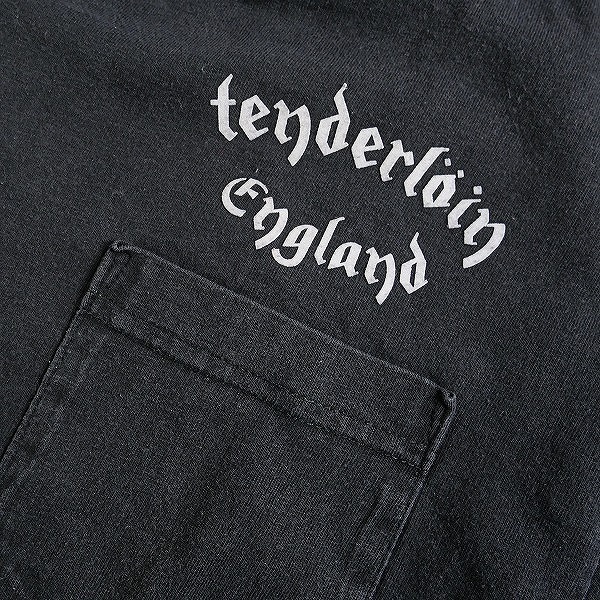 TENDERLOIN テンダーロイン TENDERLOIN ENGLAND POCKET TEE フロッキープリントTシャツ 黒 Size 【M】 【中古品-良い】 20790651_画像8