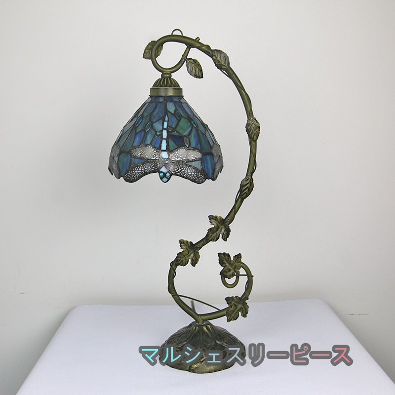 工芸品 伝統の技法 ティファニーランプ 吊り型 トンボ ステンドグラスランプ ステンドグラス ランプ ハンドメイド LED対応 樹脂 ガラス_画像4