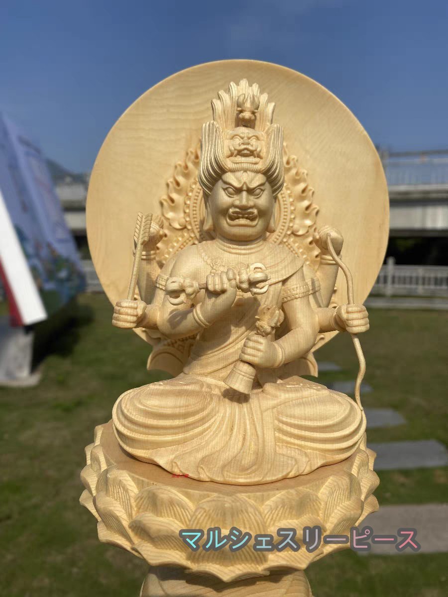 Bibian 比比昂- 愛染明王像木彫り仏像総高30CM - Bibian 比比昂 Bibian 比比昂- 愛染明王像木彫り仏像総高30CM - Bibian 比比昂