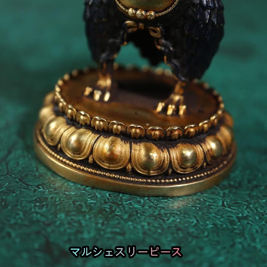 ミニチュア仏像【迦楼羅王立像】9cm 古美色 真鍮製 仏像 フィギュア_画像8