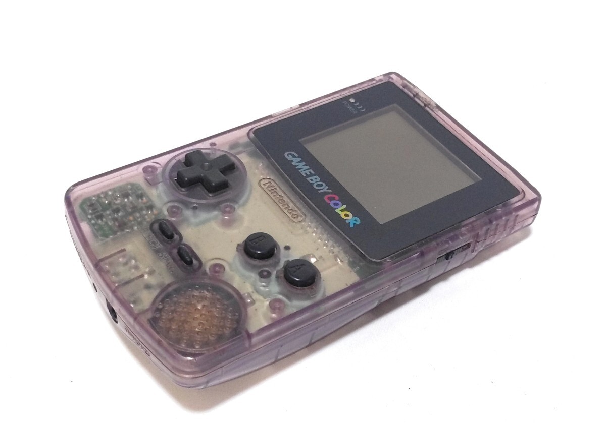 ゲームボーイカラー クリアパープル「動作確認済」「ソフト付き」「即日発送」 GAMEBOY ゲームボーイ ニンテンドー 任天堂_画像3