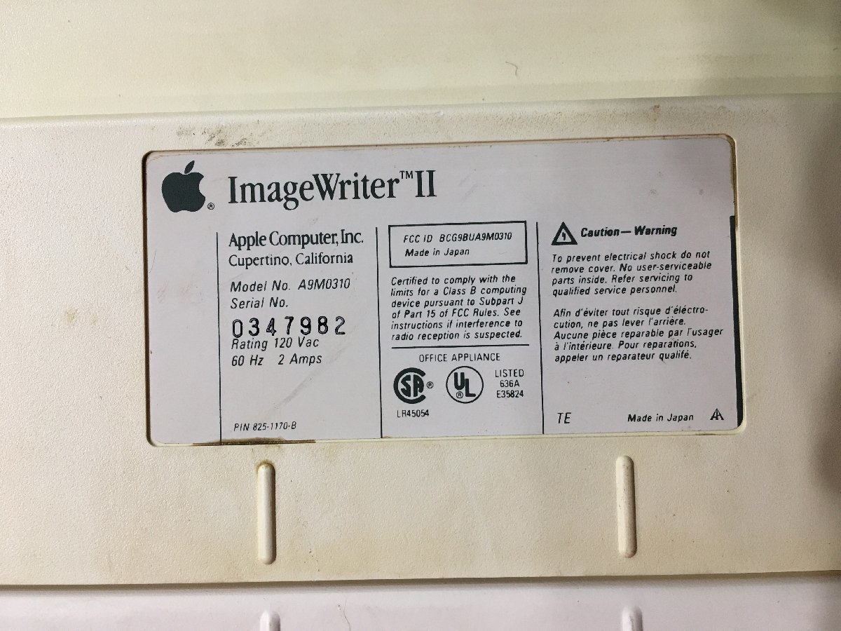  retro PC_ APPLE ImagewriterⅡ image lighter Ⅱ electrification only _0631