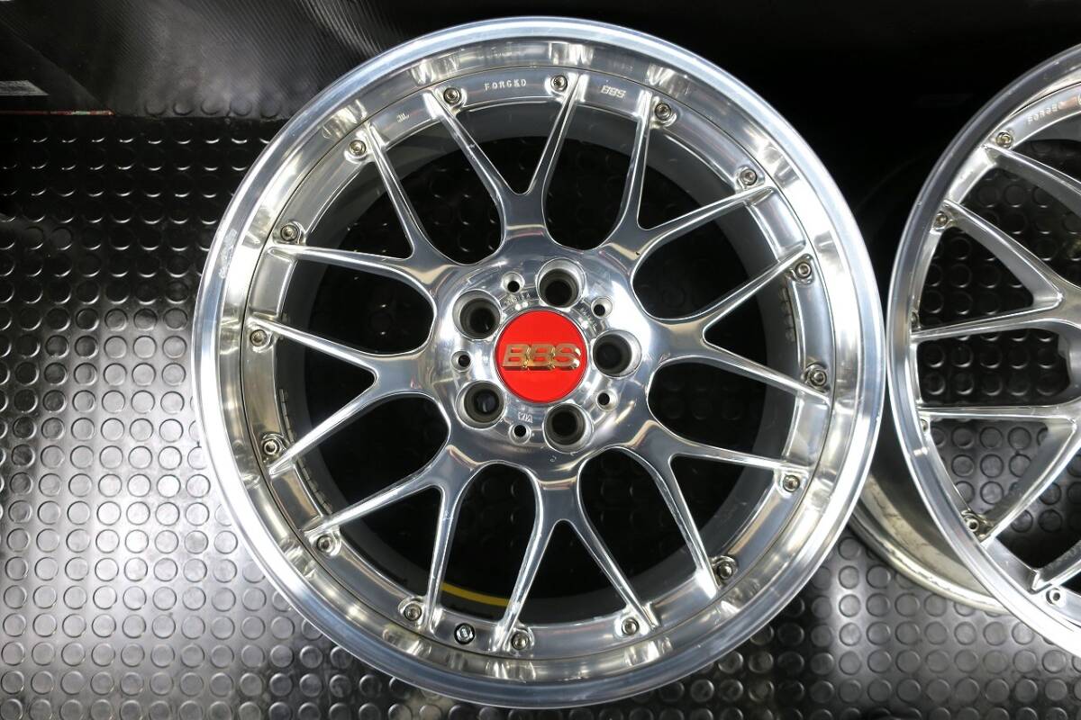 軽量 鍛造 BBS RS-GT RS918A 19×8.5J +38 PCD114.3/5H 4本通し FORGED アルファードヴェルファイアクラウンマークXレクサスGSESNXRXSC430の画像5