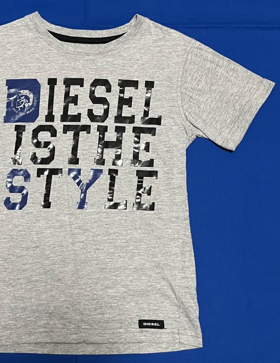 DIESEL ディーゼル 半袖Tシャツ カットソー グレー 120cm キッズ 子供 美品の画像3