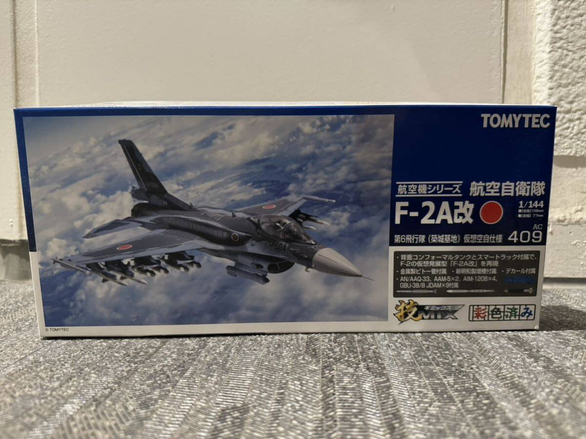 仮想空自仕様 F-2A改 第6飛行隊 築城基地 （1/144スケール 技MIX 航空機 AC409）TOMYTEC 未組立 _画像1