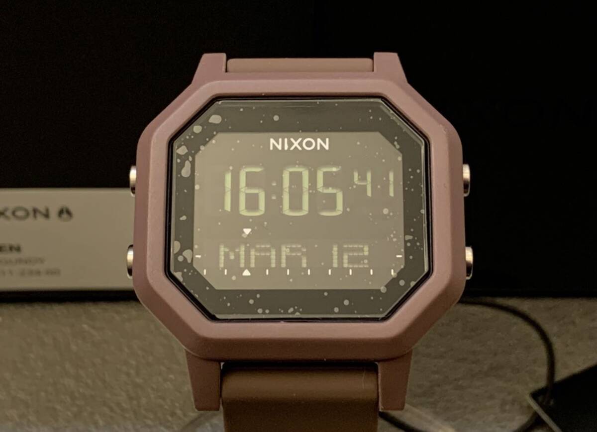 ■ NIXON SIREN BURGUNDY ニクソン サイレン バーガンディー 腕時計 デジタルウォッチ 木村拓哉 同型同色 キムタク サーファー サーフィンの画像2