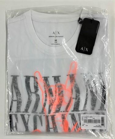 AX　ロゴ Tシャツ 11A20　Mサイズ　ホワイト　新品 タグ付　アルマーニ エクスチェンジ　ギフトにも　3HZTFU ZJBVZ 1100_画像6