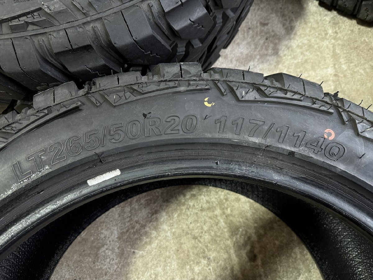 送料無料 ホワイトレター M/Tタイヤ 超溝多い 4本 ★ MONSTA MUD WARRIOR 265/50R20 パンク無し ★ モンスタ マッドウォーリア オフロード_画像8