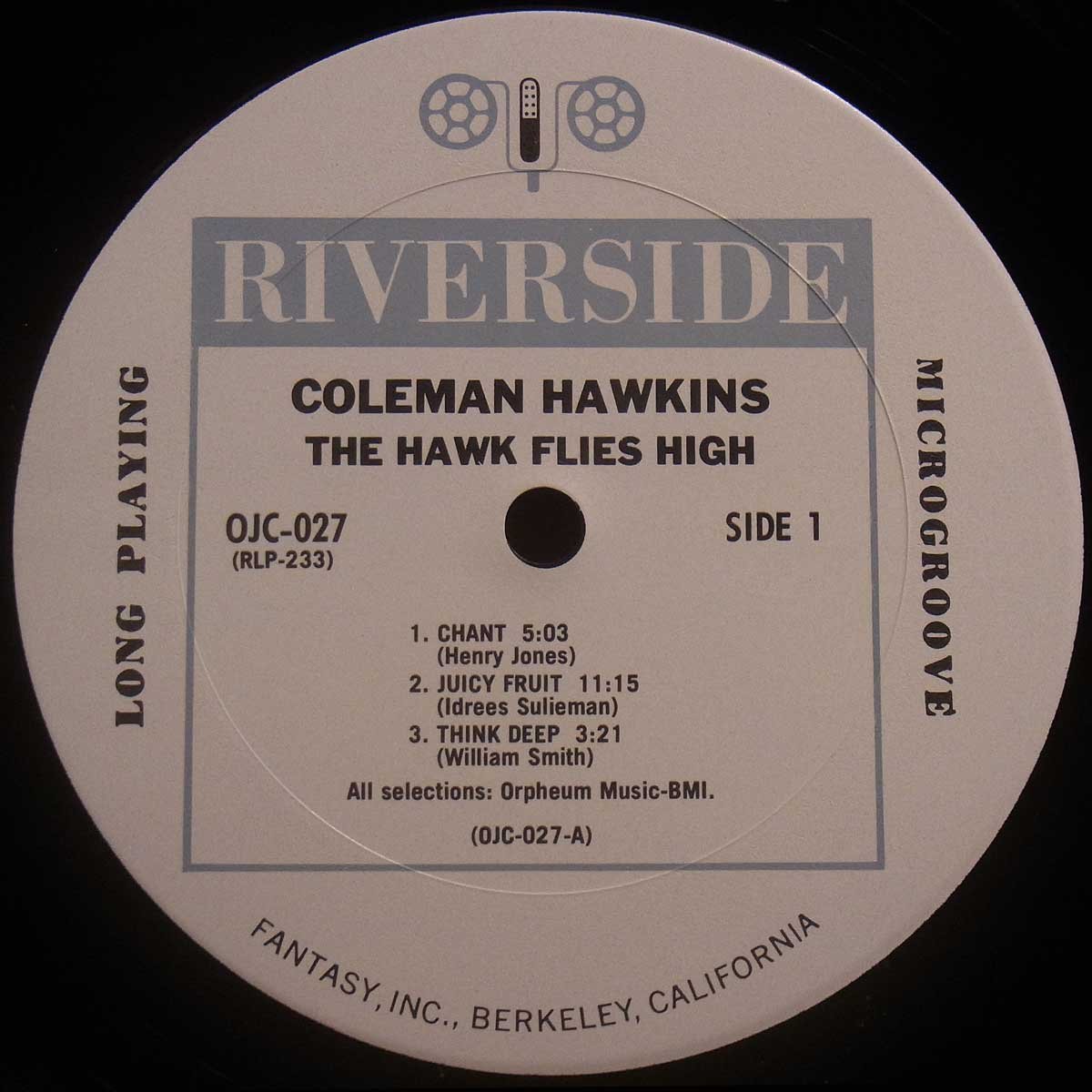 ●人気OJC!表綺麗!美盤!Mono!ダブル洗浄済!★Coleman Hawkins(コールマン ホーキンス)『The Hawk Flies High』US LP #61621_画像3