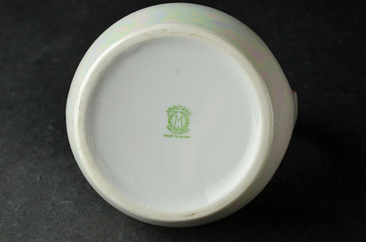 [ Old Noritake collector discharge 7] luster . sugar pot 1918 year -1941 year about *M-JAPAN seal ( export direction )* Vintage a-ru deco hand .Noritake