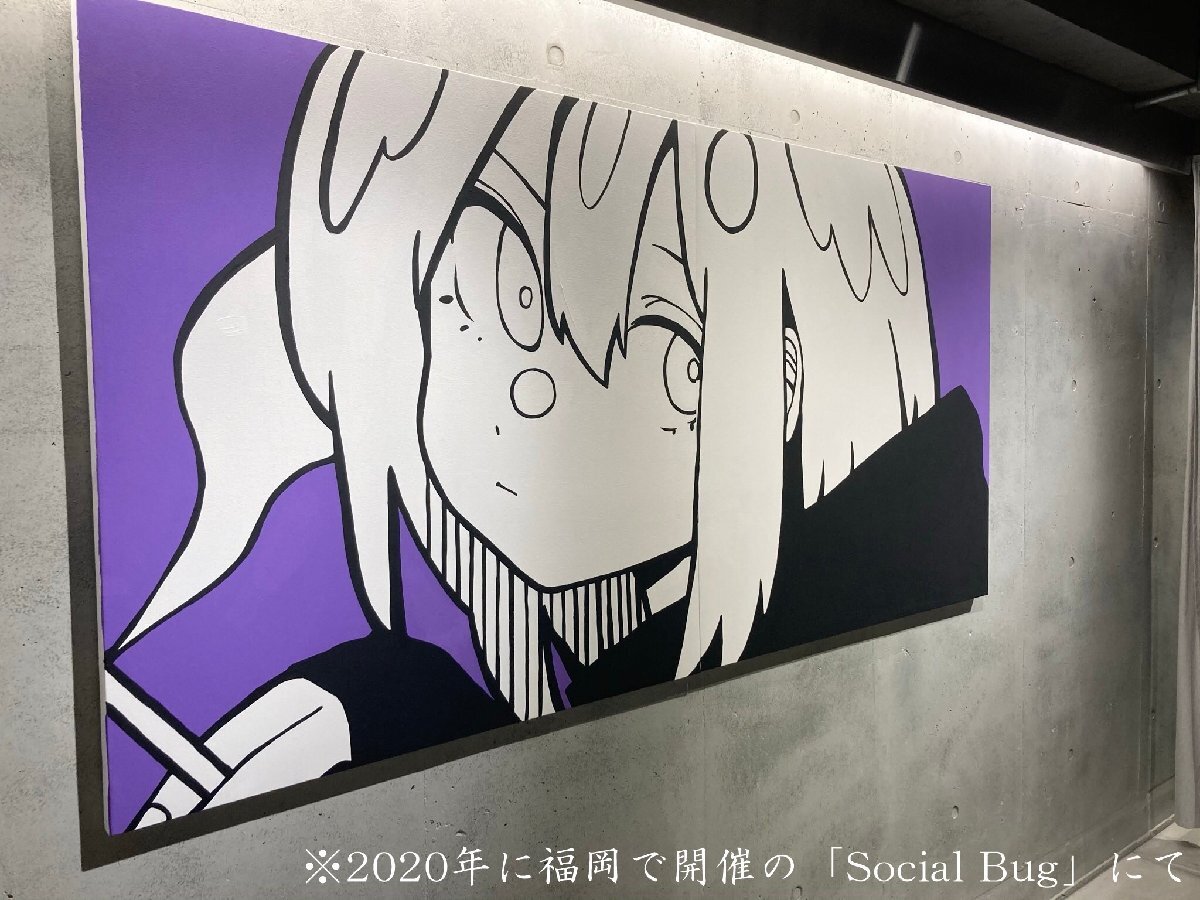 【YB】シゲマツ/NANTOKA『 Untitled 』巨大キャンバス作品 原画S40号×2点 2020年個展「Social Bug」サイン★KYNEbacksideworksSHIGEMATSU_画像3