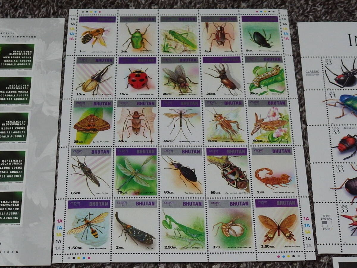 （75）世界各国の昆虫切手シート9種セット未使用美品の画像3