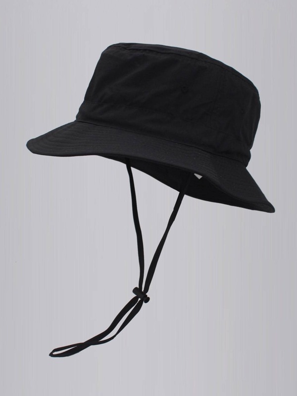 メンズ アクセサリー 帽子 メンズ バケットハット ソリッド 調節可能なドローコード 外出 日常 防日光 キャップ_画像6