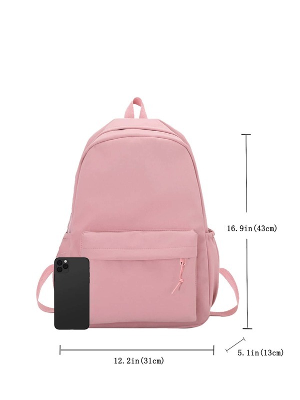 レディース バッグ バックパック リュック ナイロン素材 ピンク 耐久性あり 大容量 学生 男女兼用 多目的 収納力に優れる_画像2