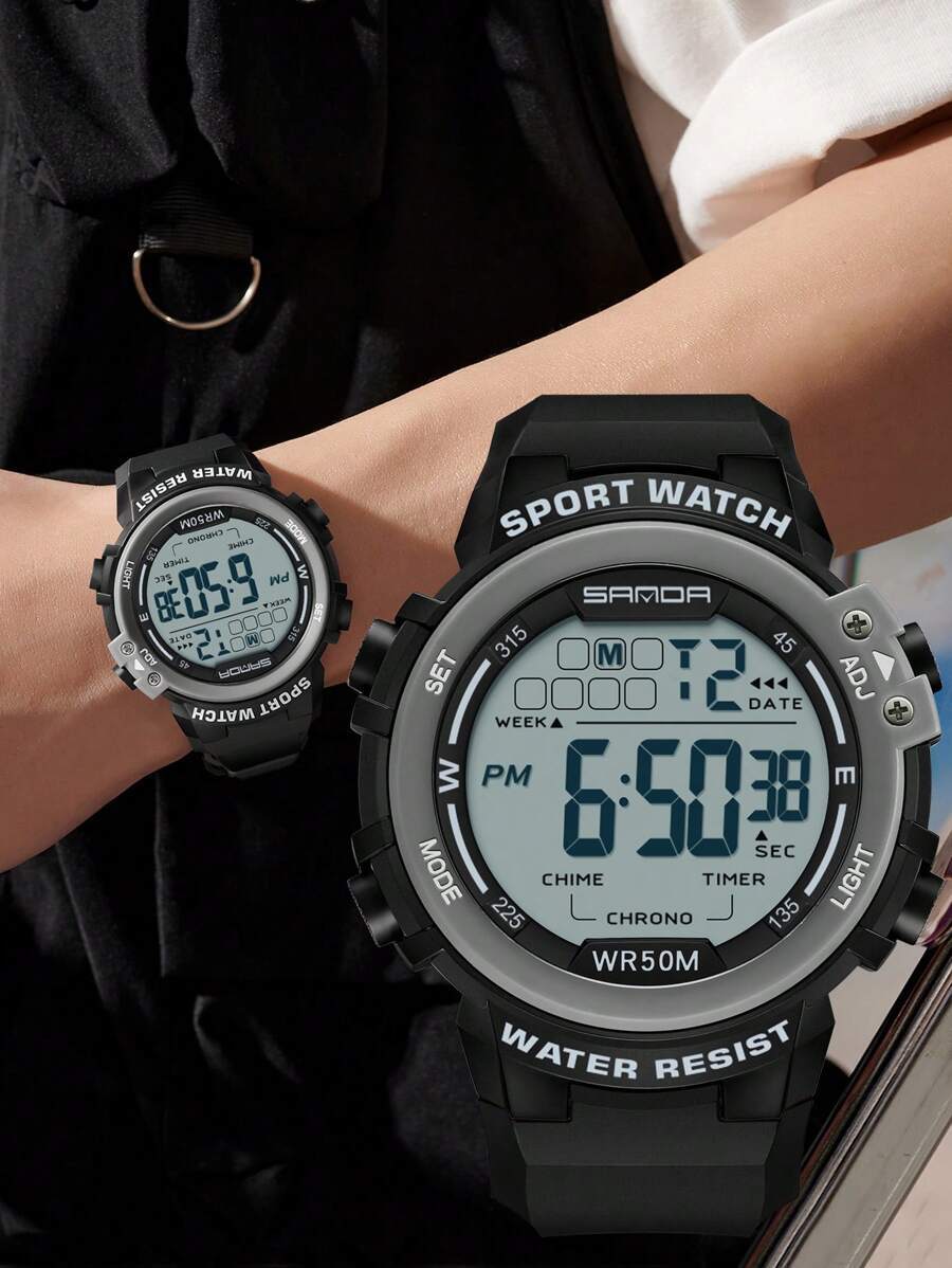 腕時計 メンズ クォーツ マルチ機能 スポーツ腕時計 アラーム ストップウォッチ 防水性能 5 デジタル時計 男性用 2140_画像1