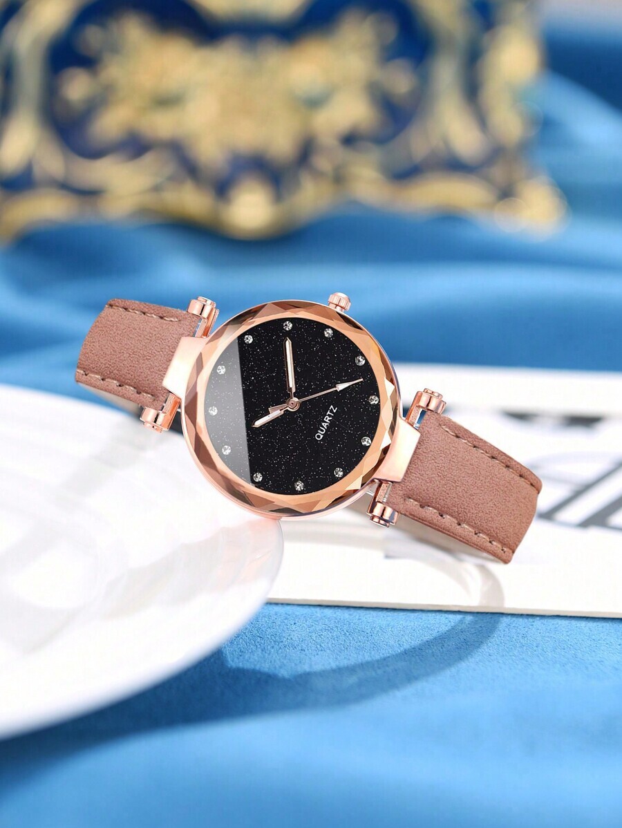 腕時計 レディース クォーツ 女性用腕時計 腕時計 ピンク カジュアル レディース レザー 紫外線発光針_画像3